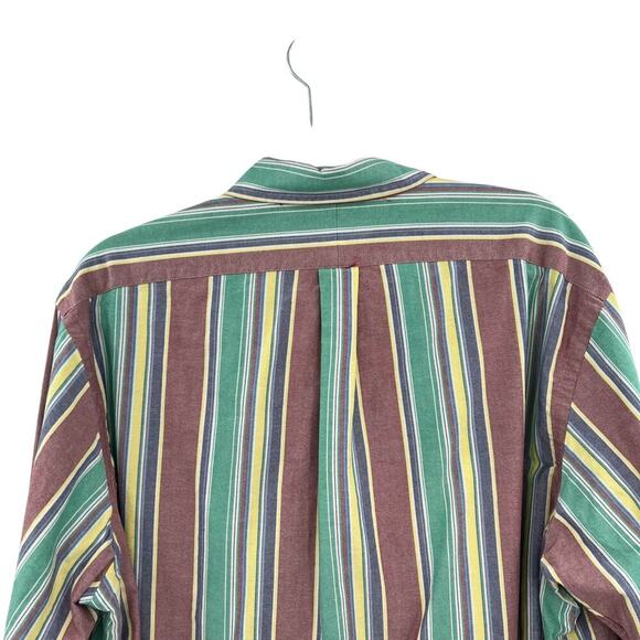 Ralph Lauren‎ Striped Oxford Butto Down Long Sleeve Shirt Multicolor Size XL - Picture 7 of 12